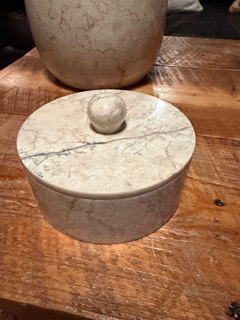 Beige Marble Bath Accessory Set - Picture 4 of 6